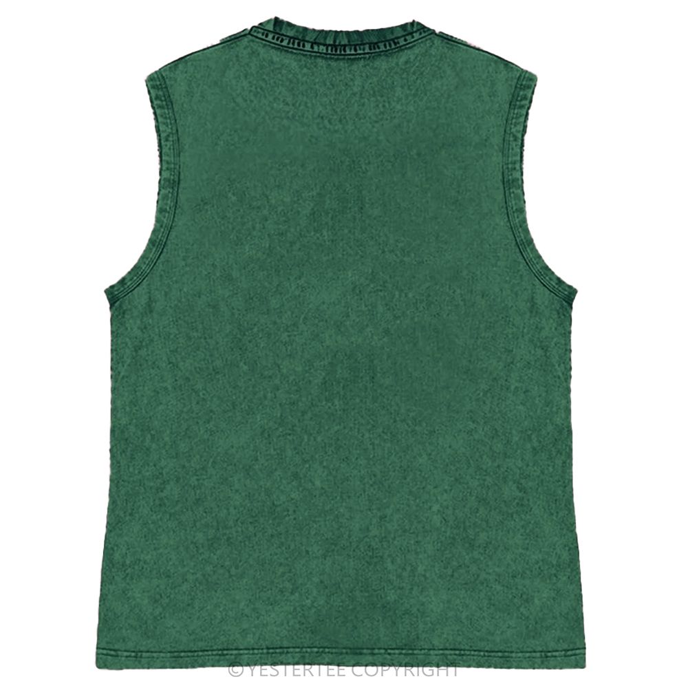 Unisex Printed Washed Tank Top 2607004650