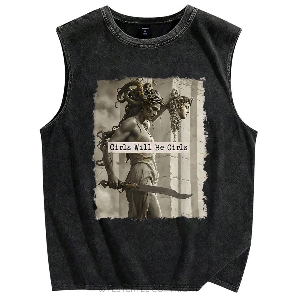 Girls Will Be Girls Medusa Washed Tank Top 