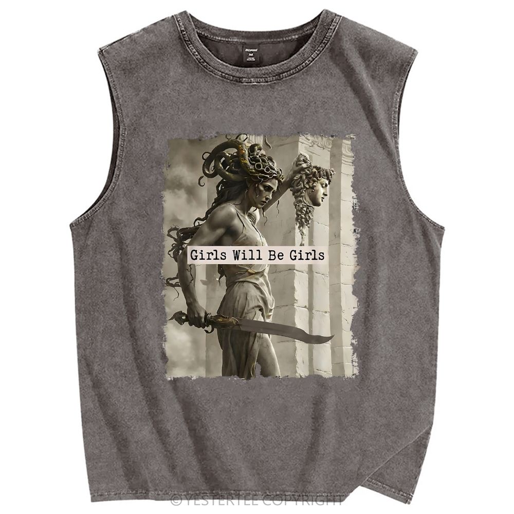 Girls Will Be Girls Medusa Washed Tank Top 