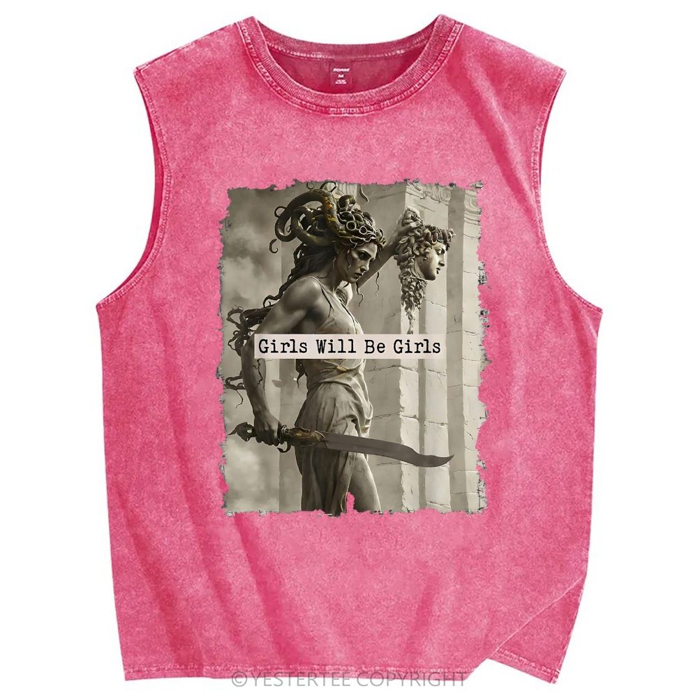 Girls Will Be Girls Medusa Washed Tank Top 