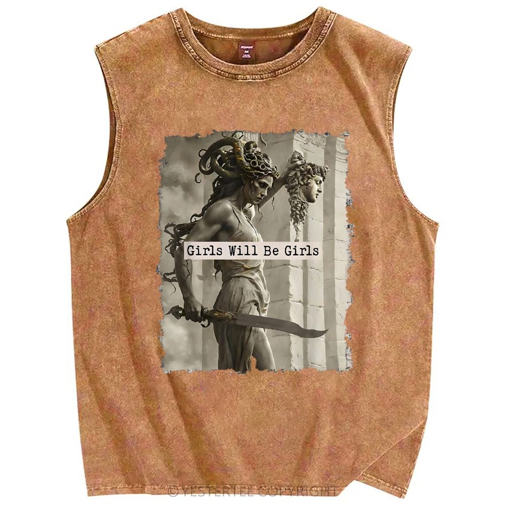 Girls Will Be Girls Medusa Washed Tank Top 