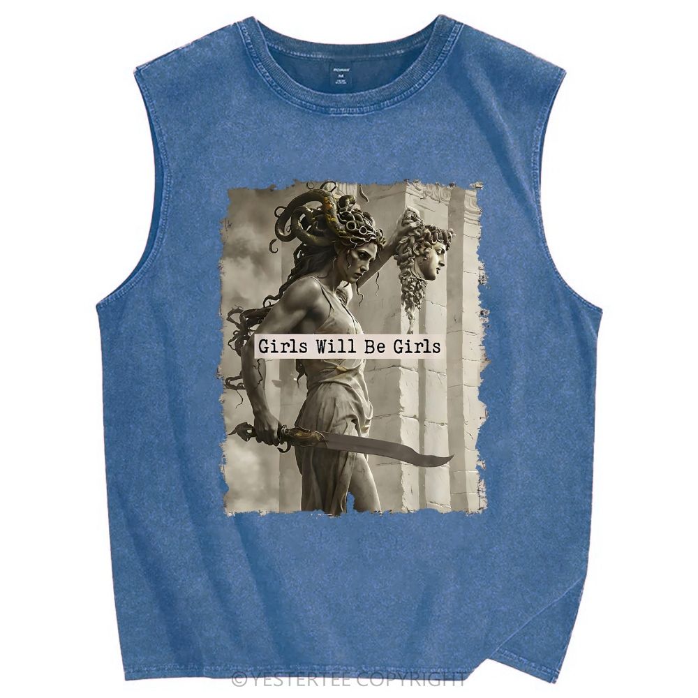 Girls Will Be Girls Medusa Washed Tank Top 