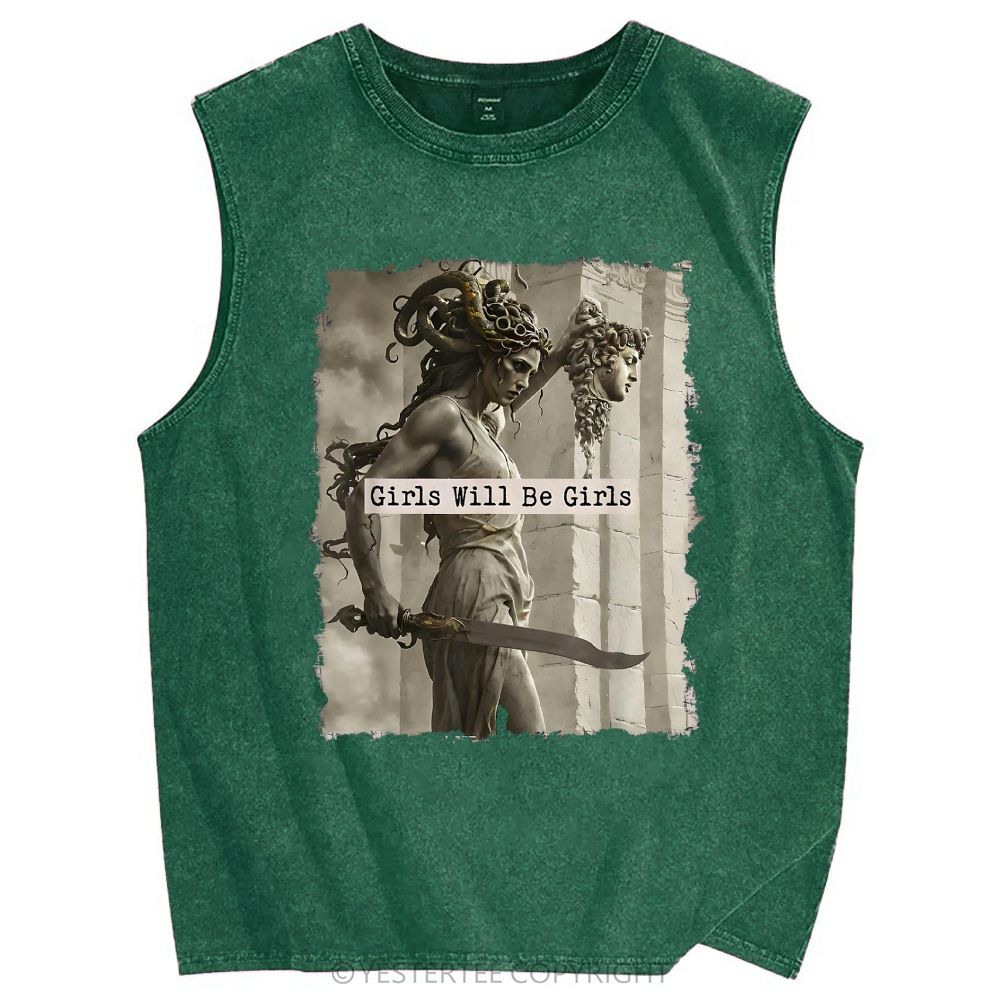 Girls Will Be Girls Medusa Washed Tank Top 