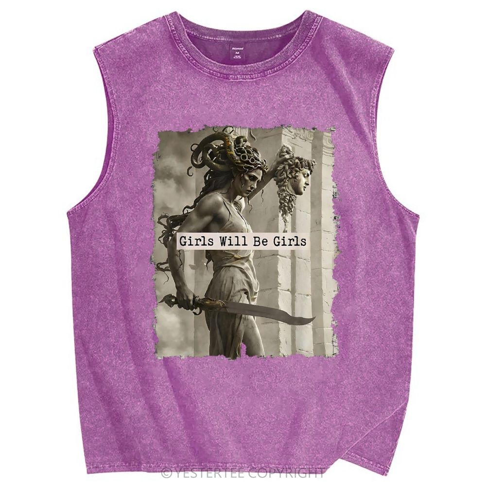 Girls Will Be Girls Medusa Washed Tank Top 