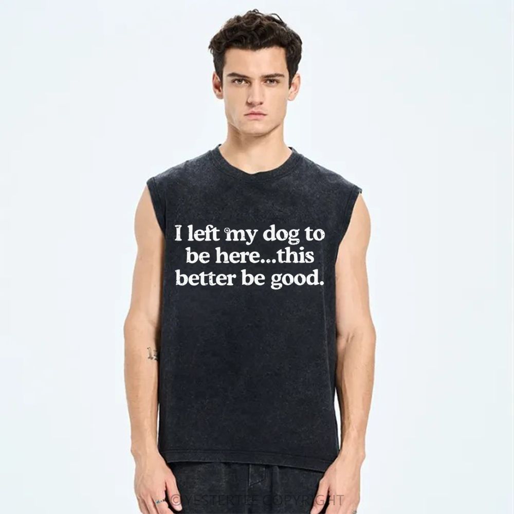 I Left My Dog ​​Here This Better Washed Tank Top 