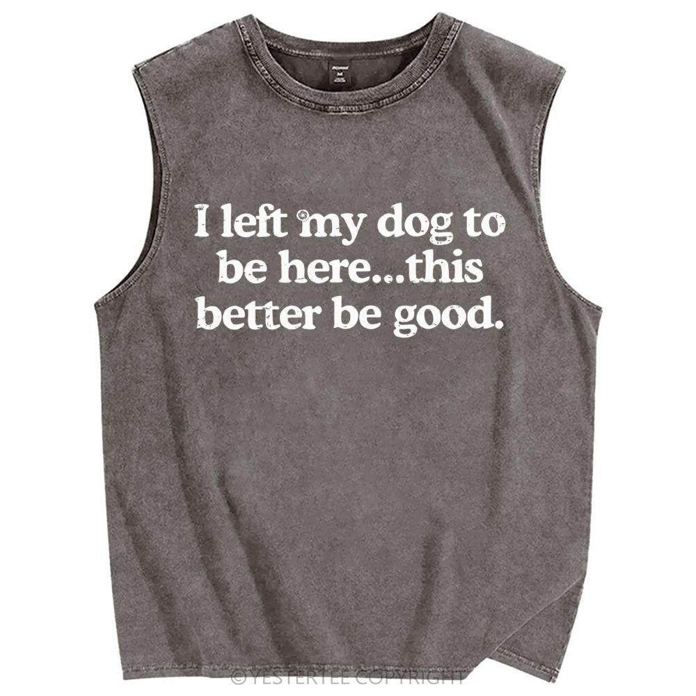 I Left My Dog ​​Here This Better Washed Tank Top 