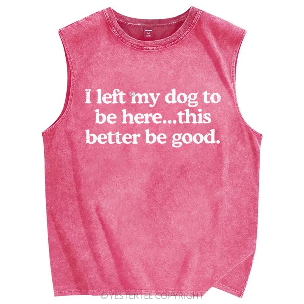 I Left My Dog ​​Here This Better Washed Tank Top 