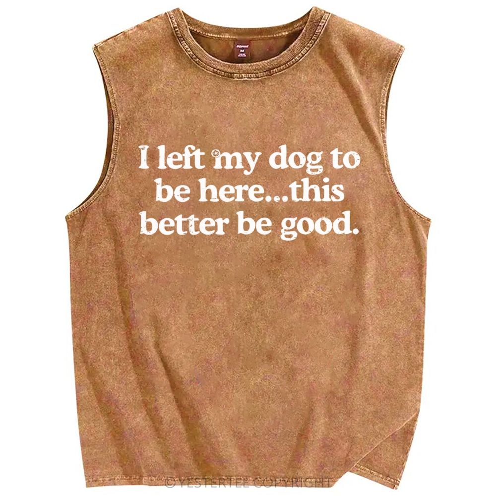 I Left My Dog ​​Here This Better Washed Tank Top 