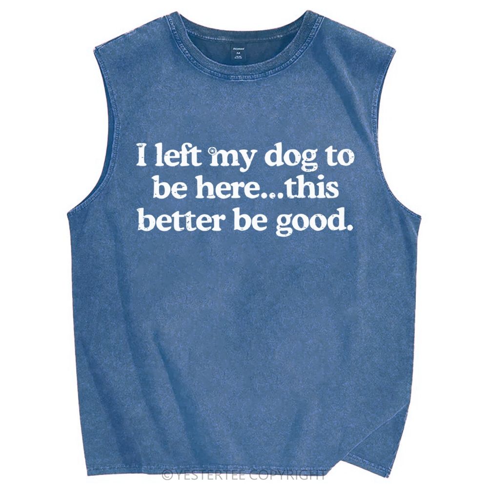 I Left My Dog ​​Here This Better Washed Tank Top 