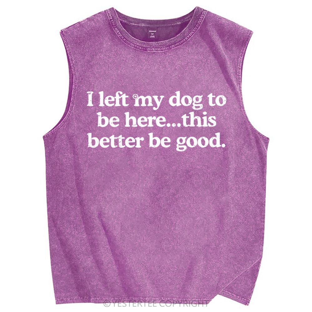 I Left My Dog ​​Here This Better Washed Tank Top 