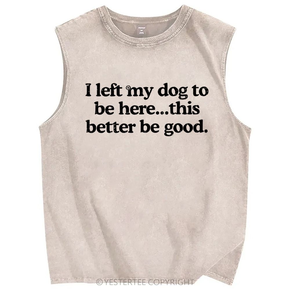 I Left My Dog ​​Here This Better Washed Tank Top 