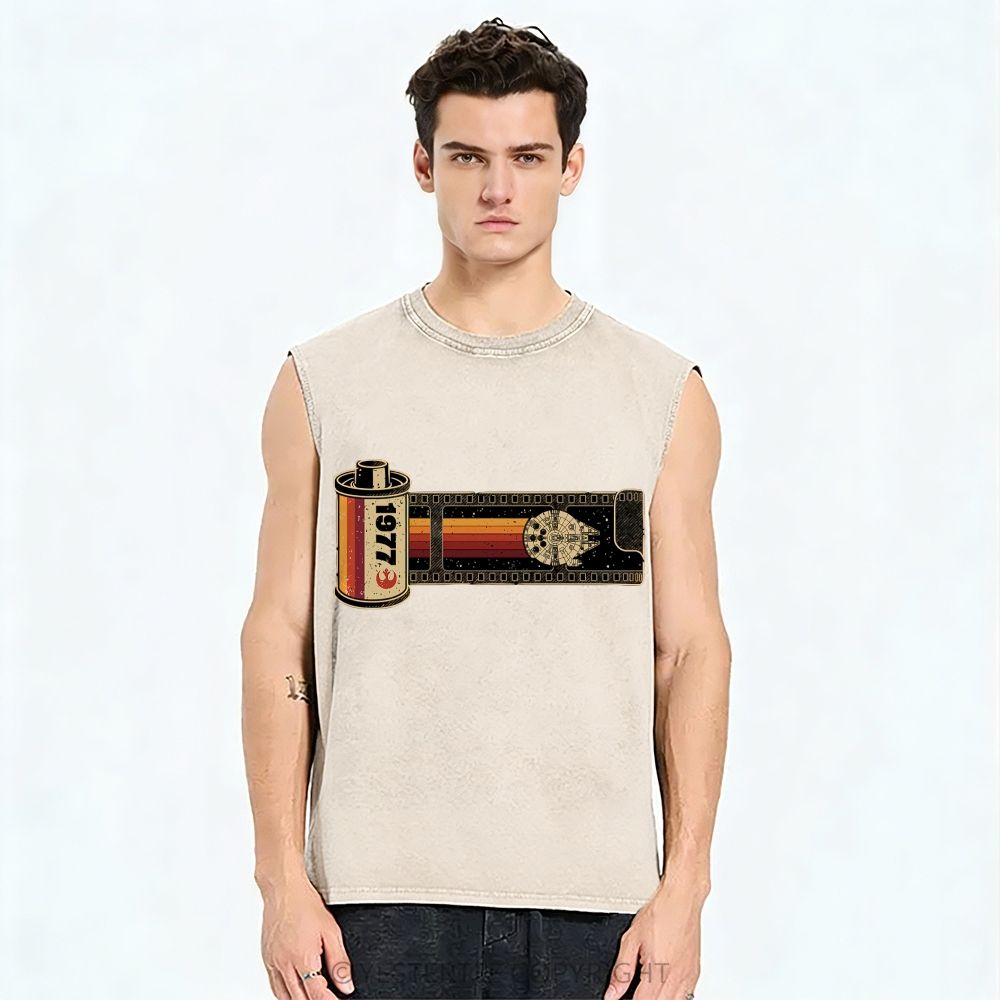 Unisex Printed Washed Tank Top 2607004584