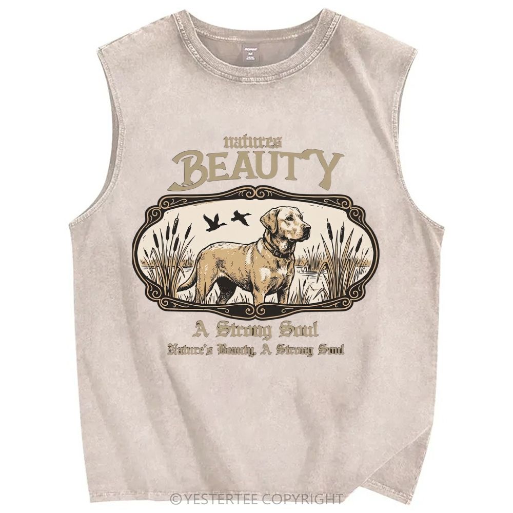 Unisex Printed Washed Tank Top 2607004595