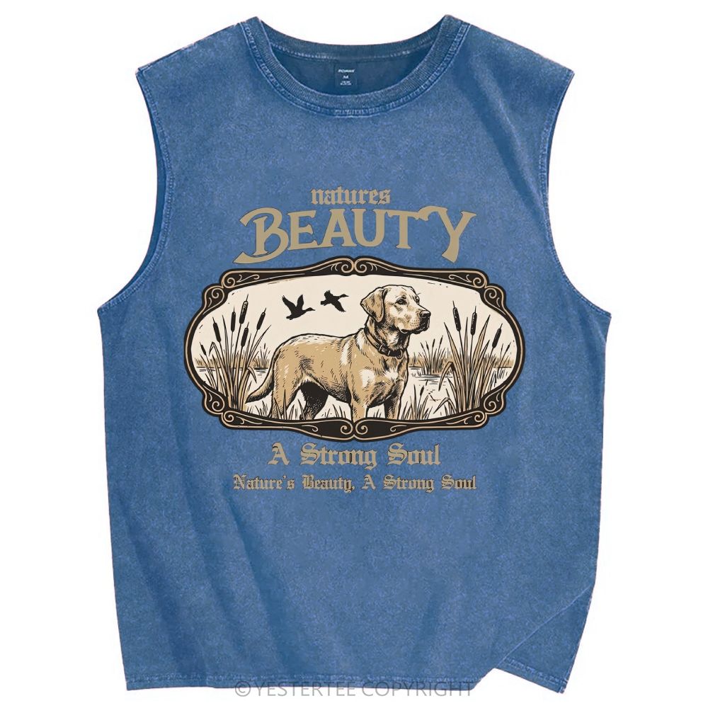 Unisex Printed Washed Tank Top 2607004595