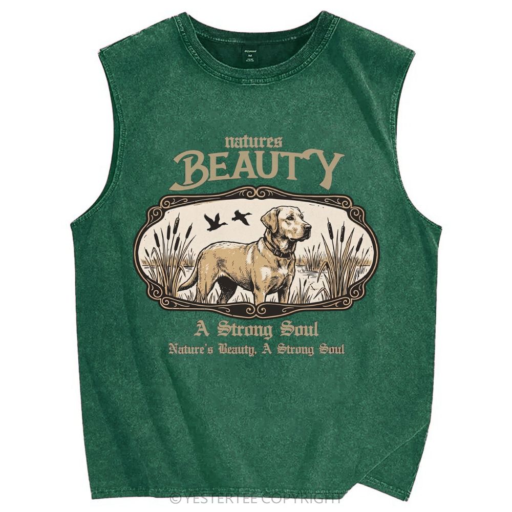 Unisex Printed Washed Tank Top 2607004595