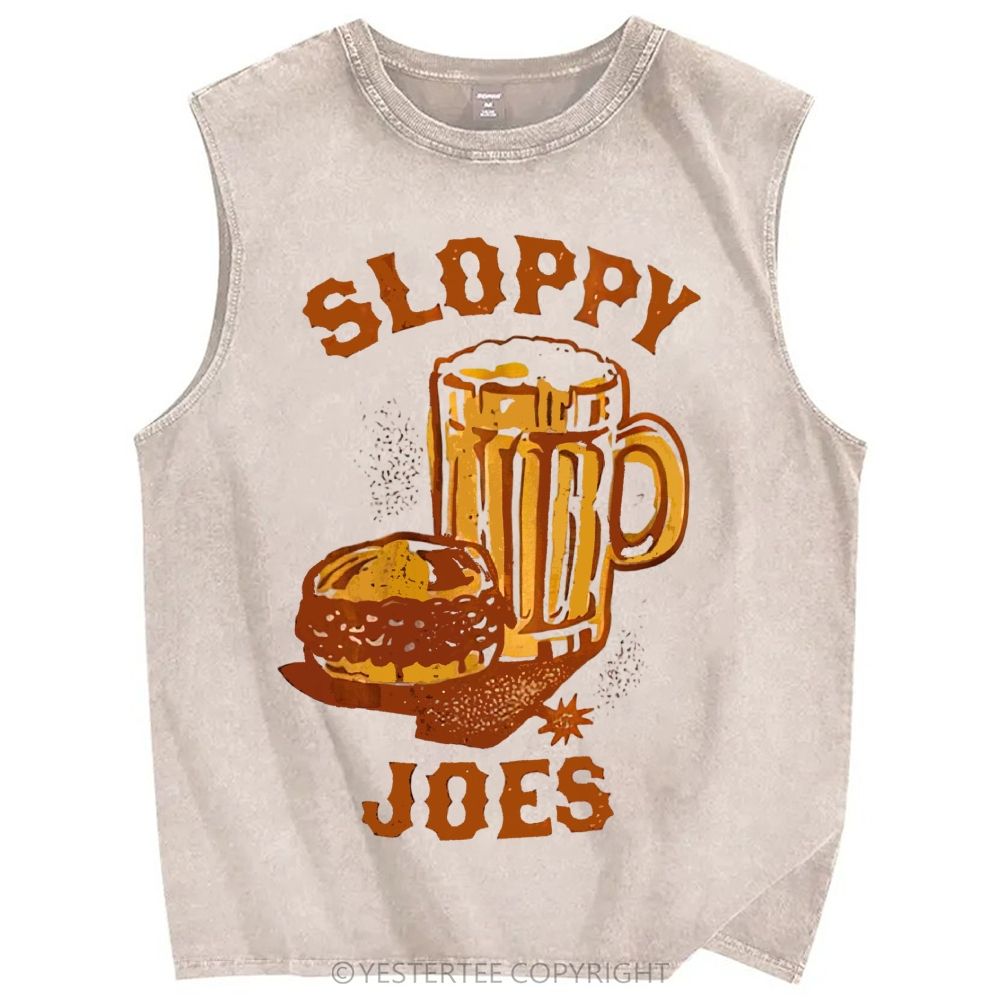 Unisex Printed Washed Tank Top 2607004597