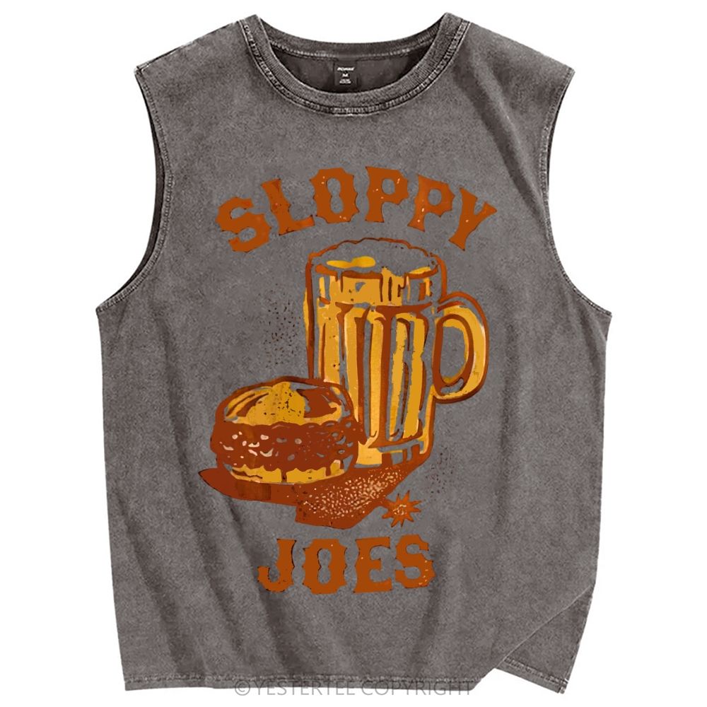 Unisex Printed Washed Tank Top 2607004597