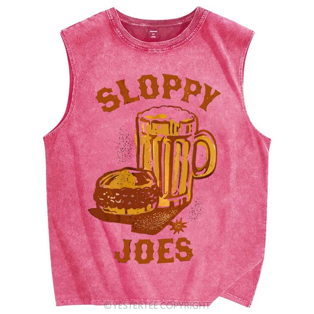 Unisex Printed Washed Tank Top 2607004597