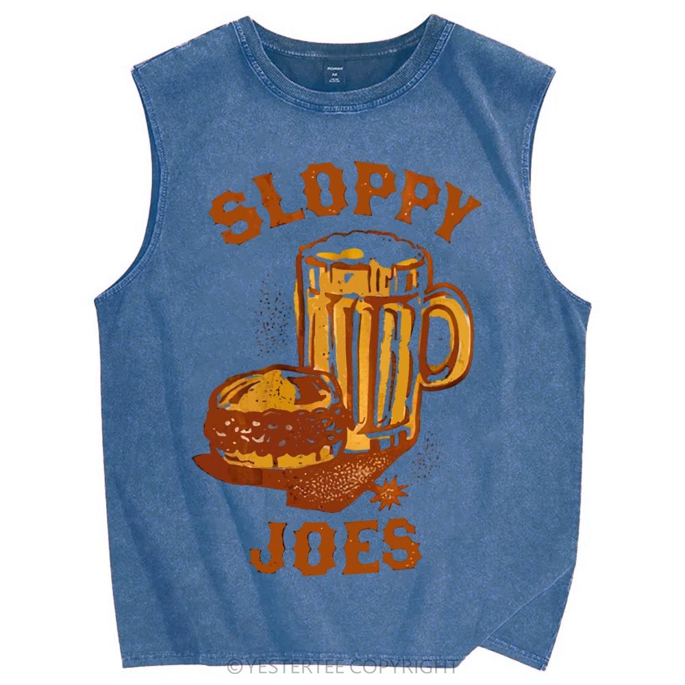 Unisex Printed Washed Tank Top 2607004597