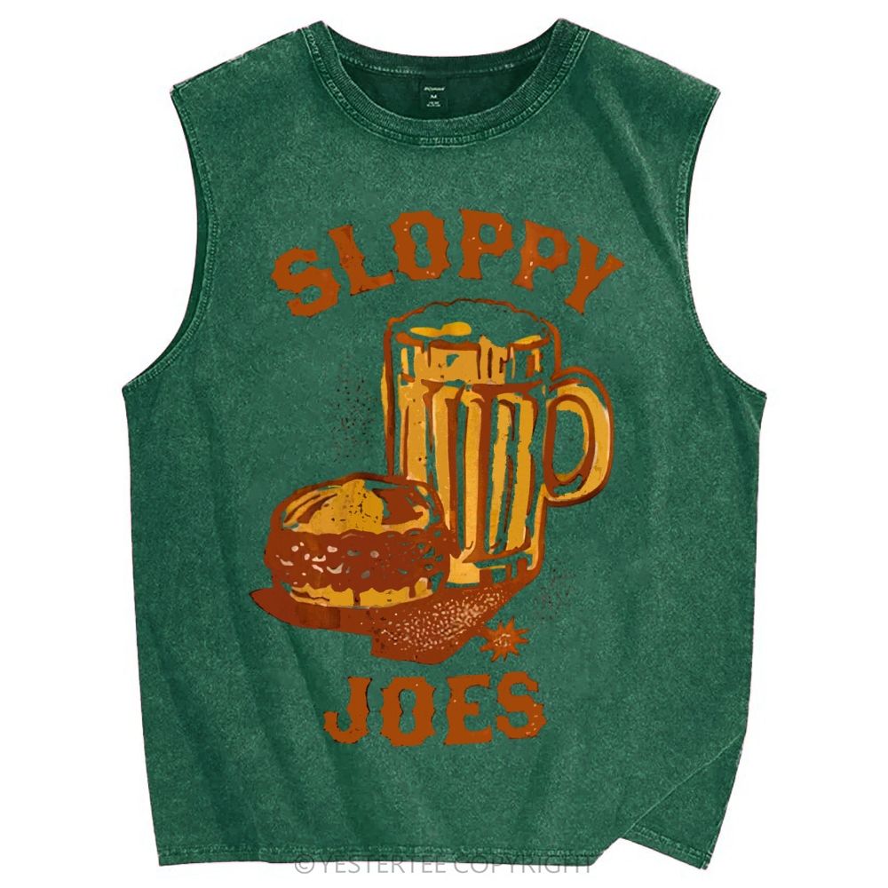 Unisex Printed Washed Tank Top 2607004597