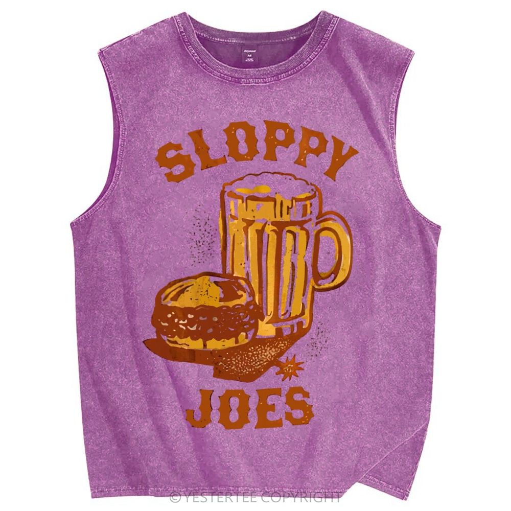 Unisex Printed Washed Tank Top 2607004597