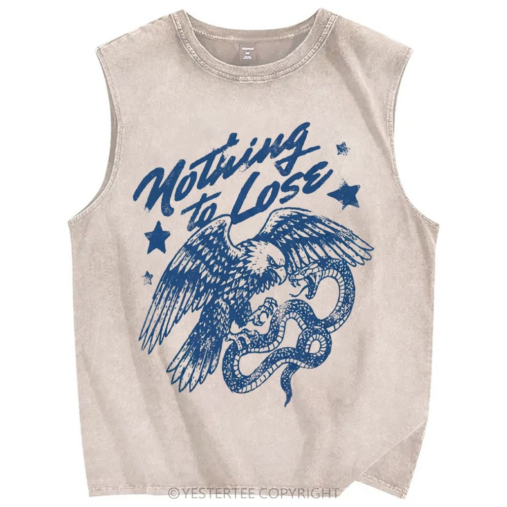 Unisex Printed Washed Tank Top 2607004599