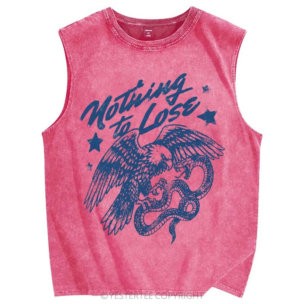 Unisex Printed Washed Tank Top 2607004599