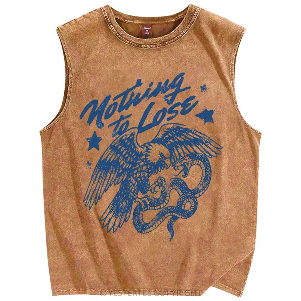 Unisex Printed Washed Tank Top 2607004599