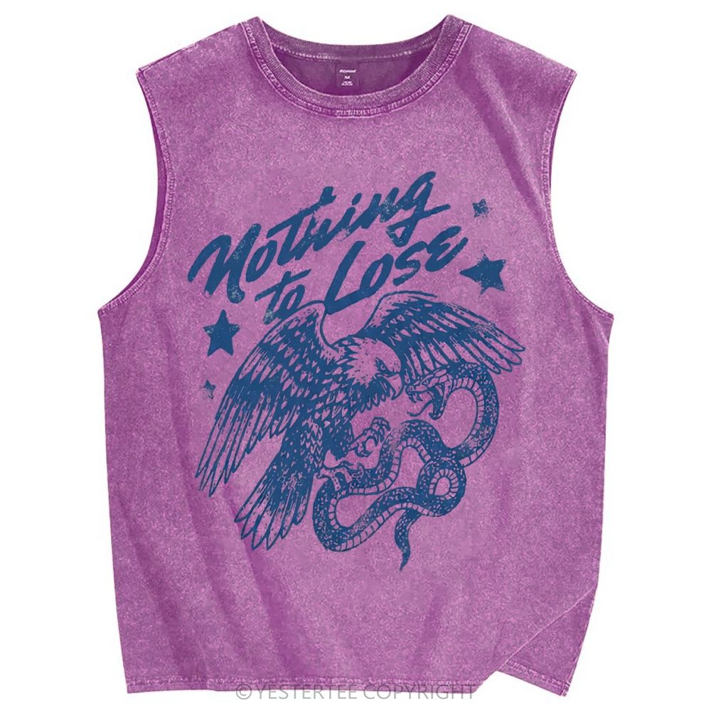Unisex Printed Washed Tank Top 2607004599