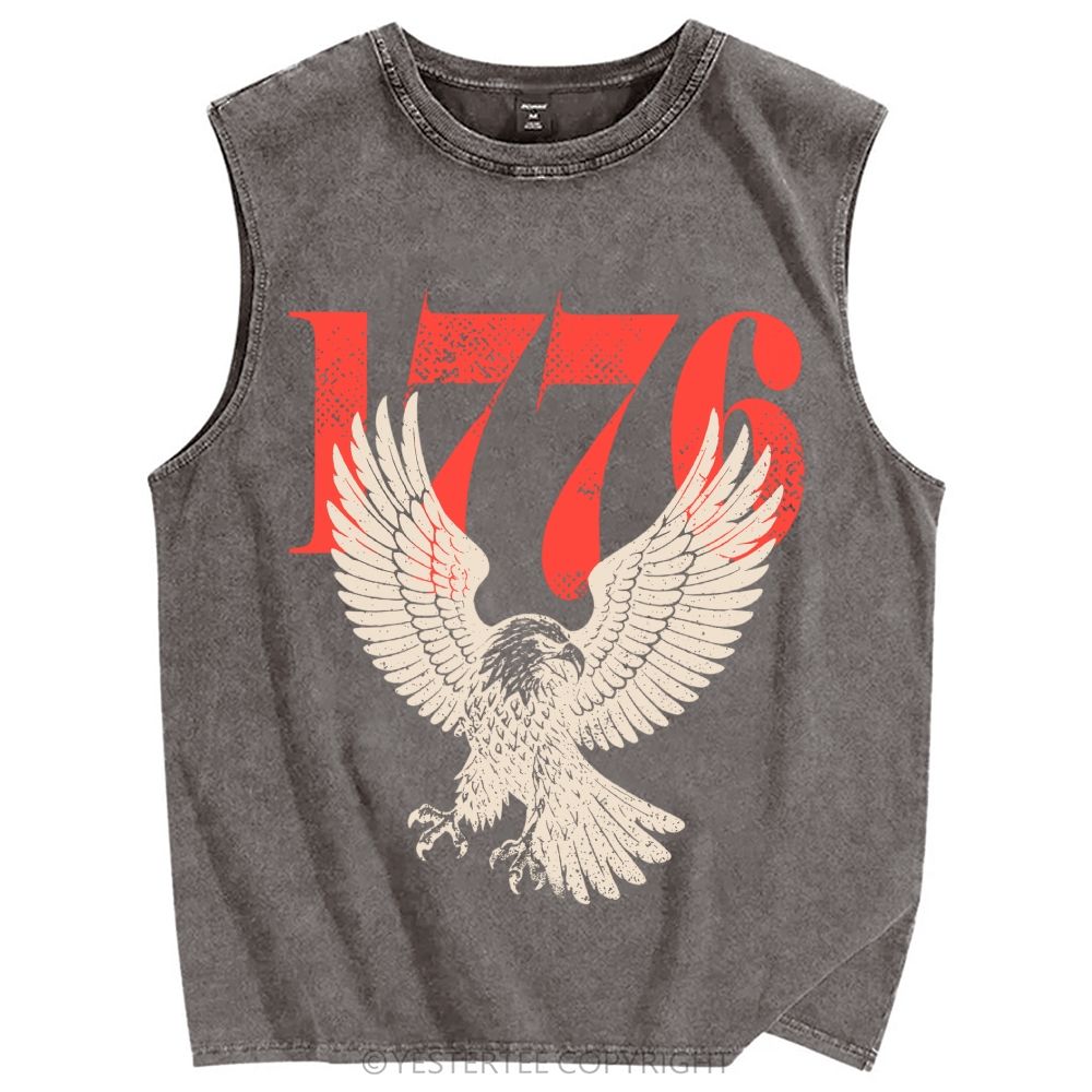 Unisex Printed Washed Tank Top 2607004607