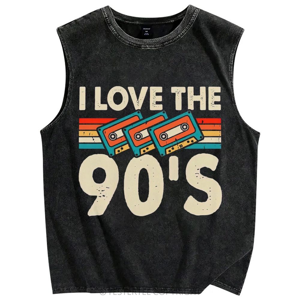 Unisex Printed Washed Tank Top 2607004634