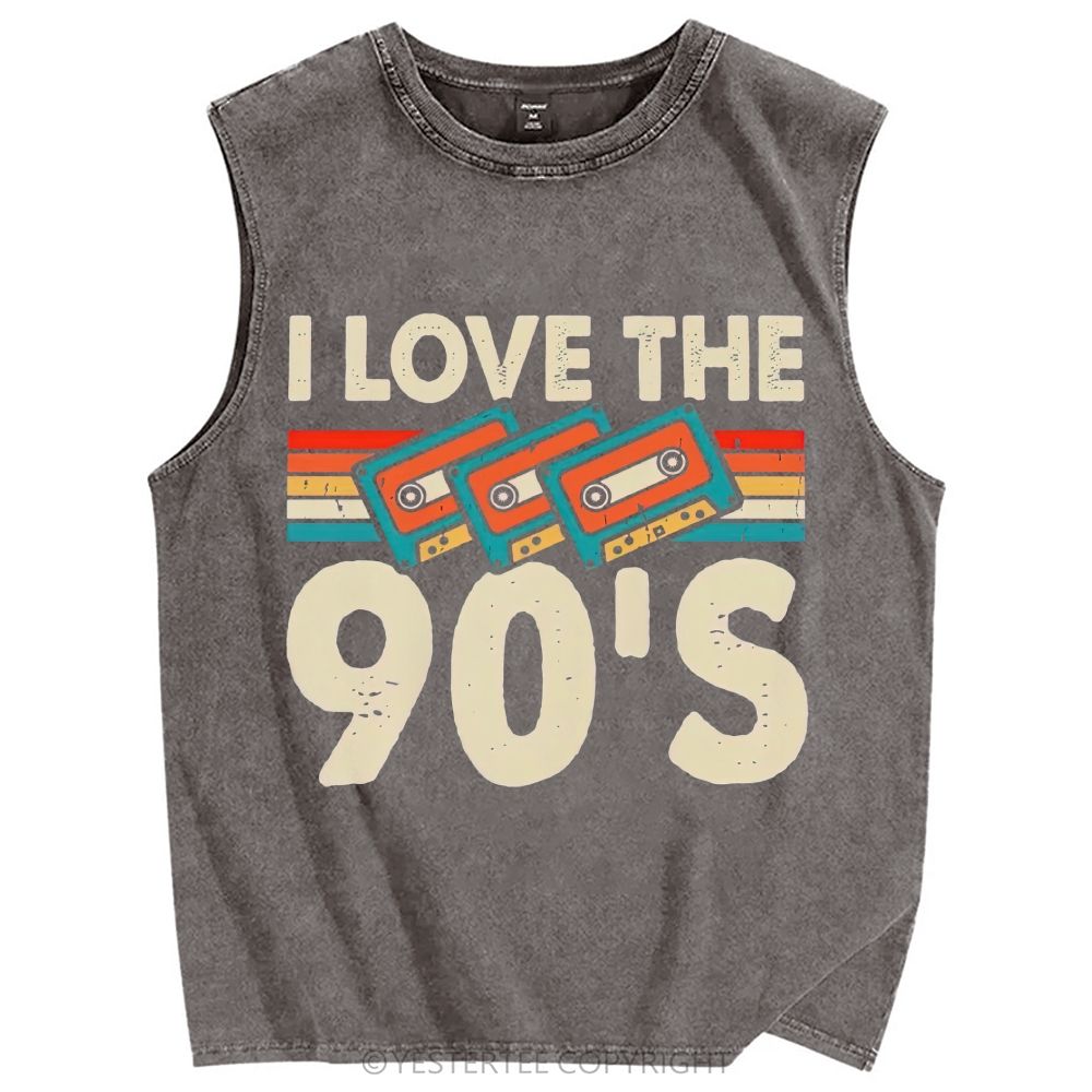 Unisex Printed Washed Tank Top 2607004634
