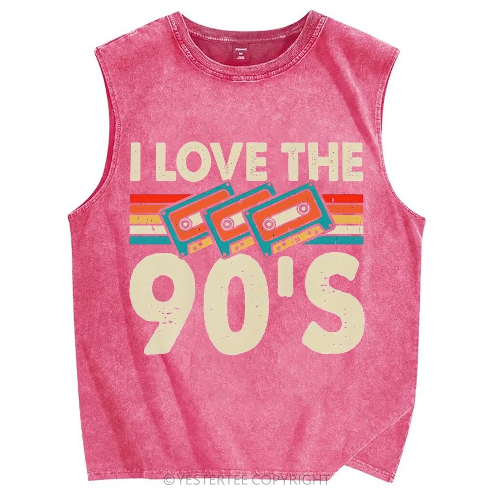 Unisex Printed Washed Tank Top 2607004634