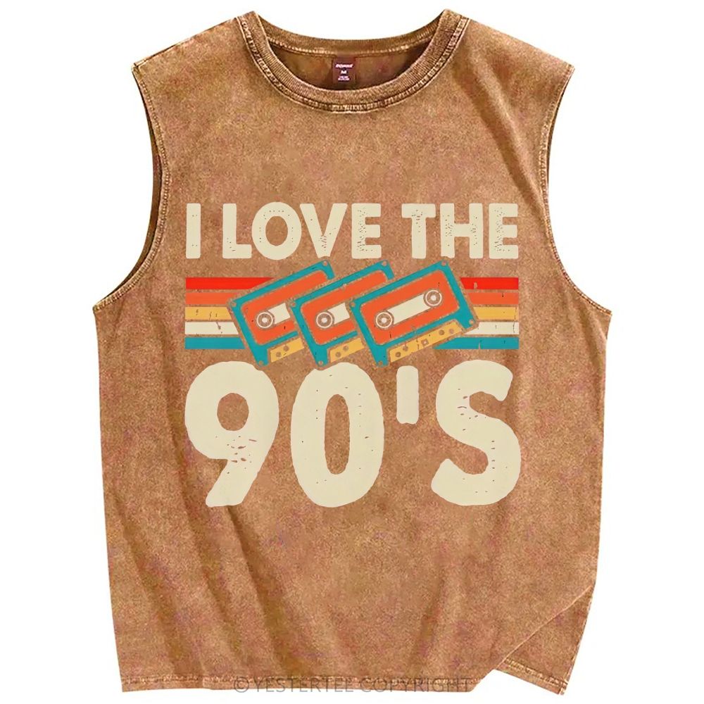 Unisex Printed Washed Tank Top 2607004634