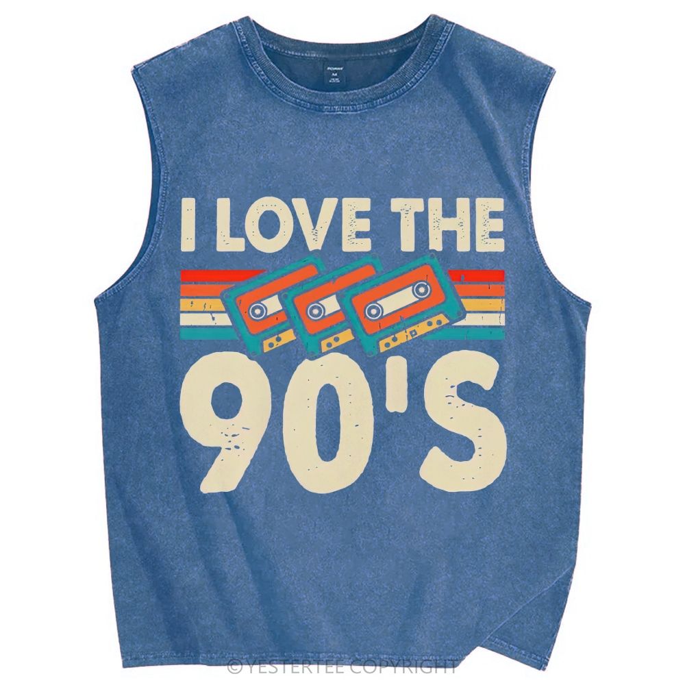Unisex Printed Washed Tank Top 2607004634
