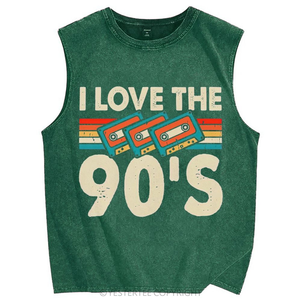 Unisex Printed Washed Tank Top 2607004634