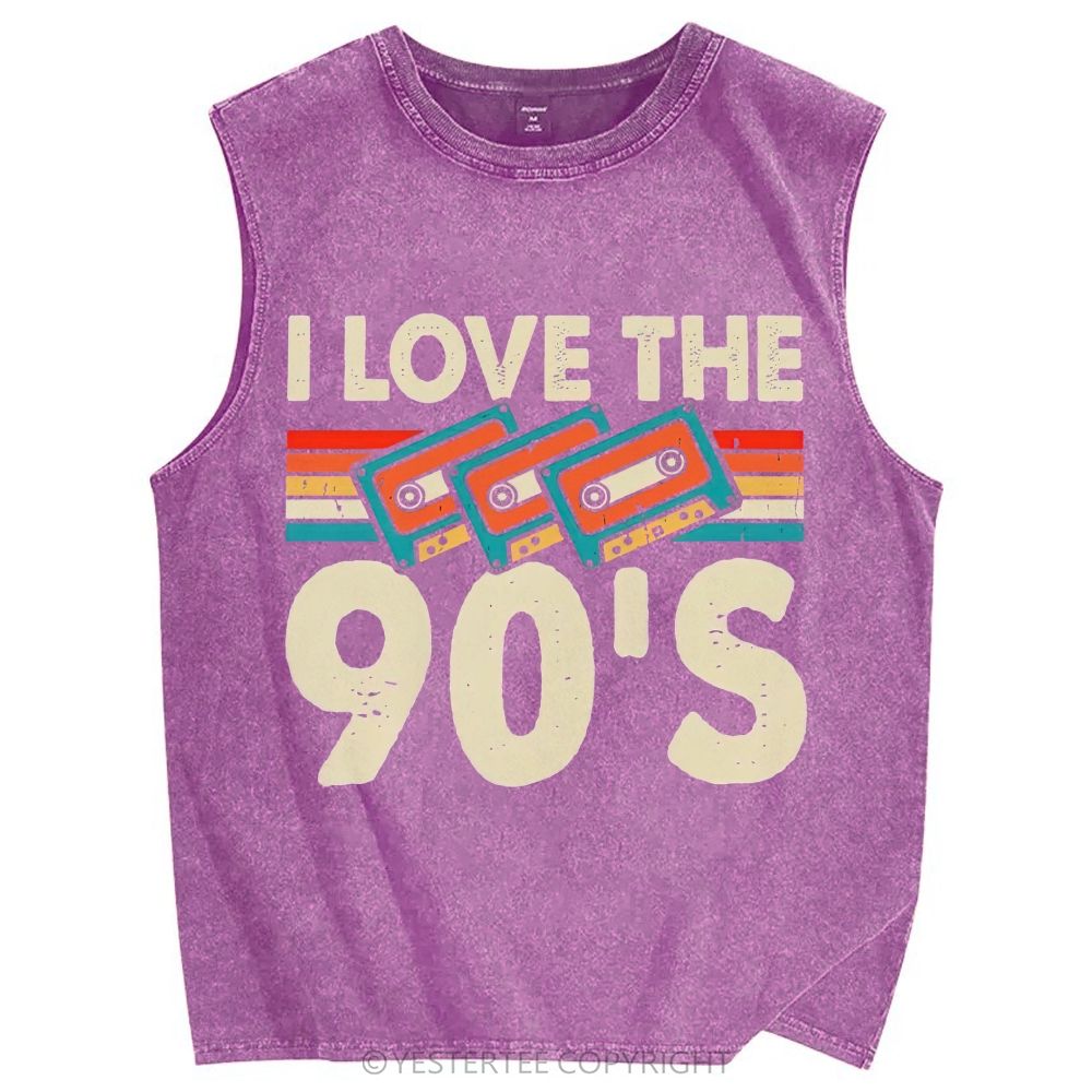 Unisex Printed Washed Tank Top 2607004634