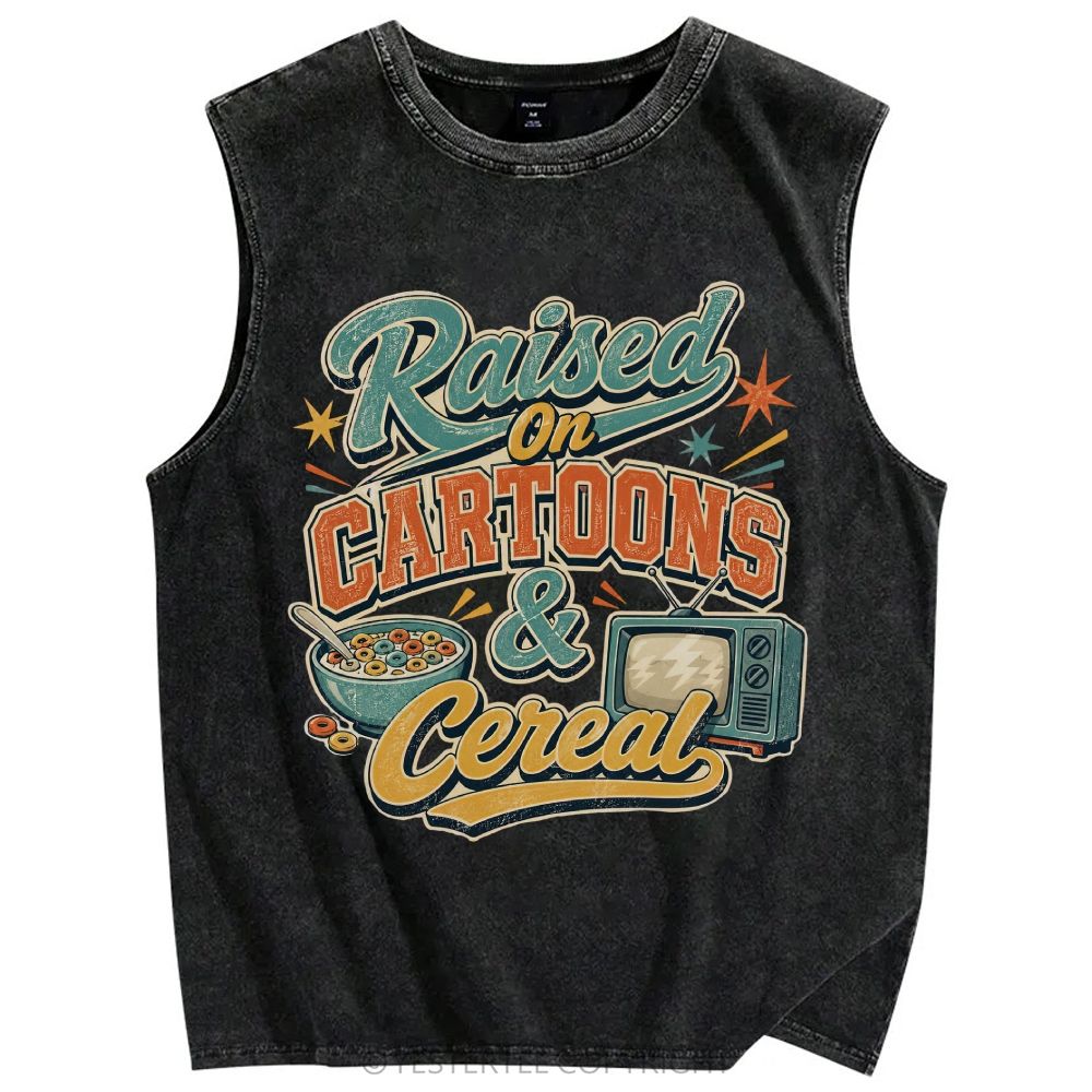 Unisex Printed Washed Tank Top 2607004641