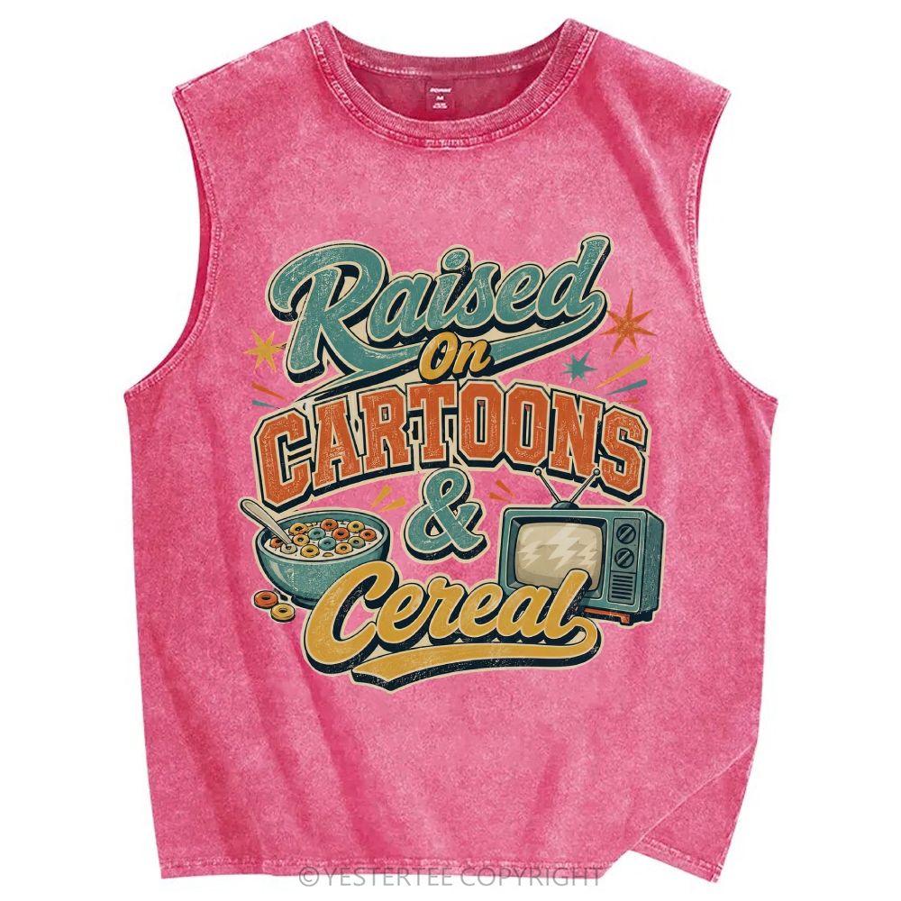 Unisex Printed Washed Tank Top 2607004641