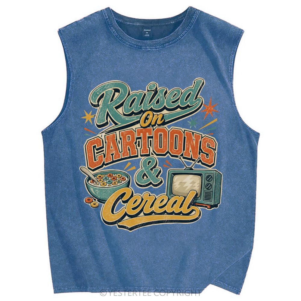 Unisex Printed Washed Tank Top 2607004641
