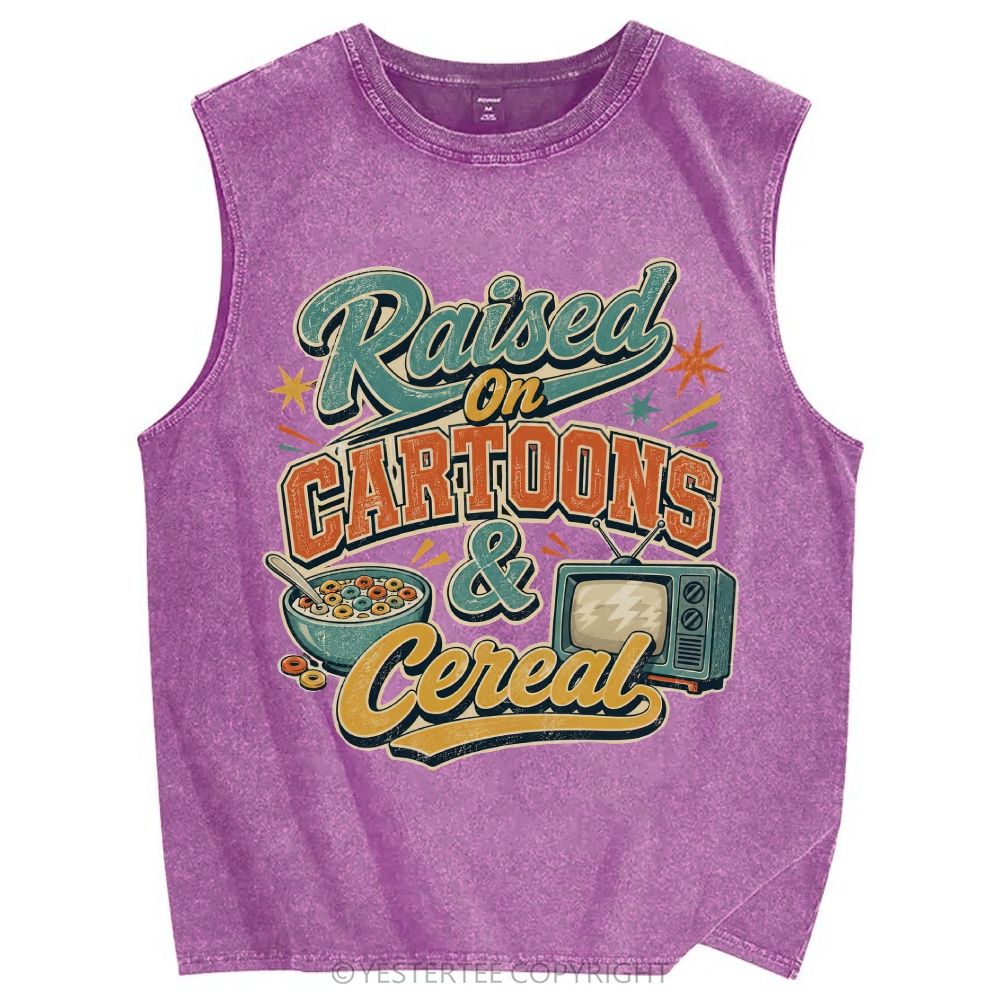 Unisex Printed Washed Tank Top 2607004641