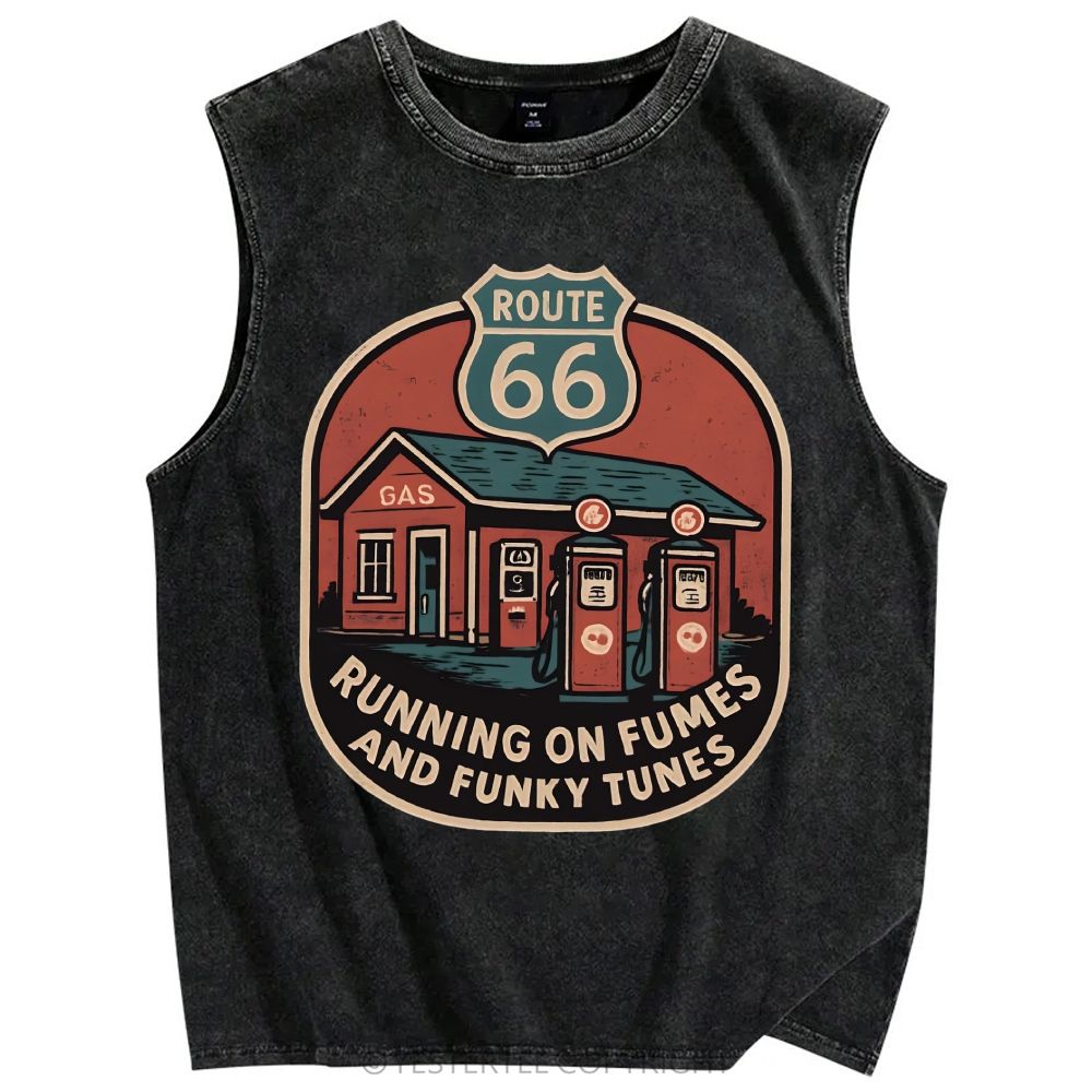 Unisex Printed Washed Tank Top 2607004650