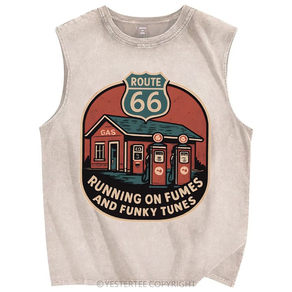 Unisex Printed Washed Tank Top 2607004650