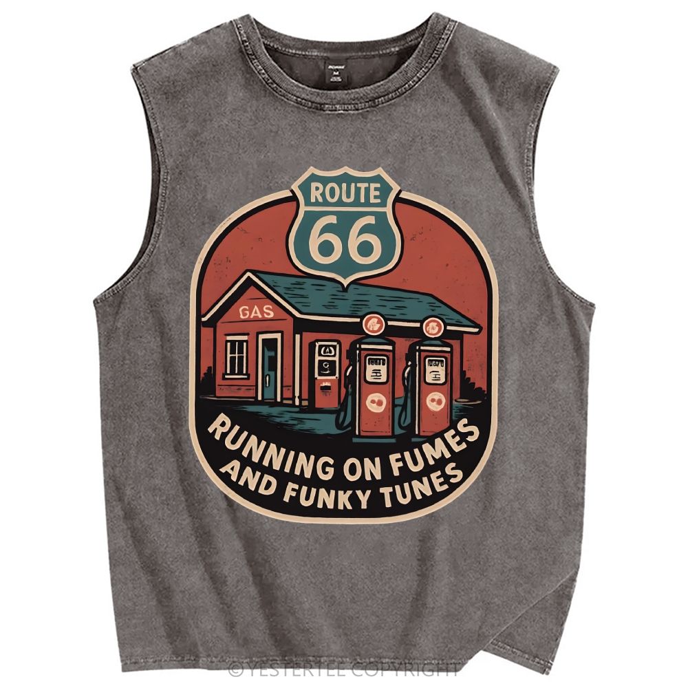 Unisex Printed Washed Tank Top 2607004650