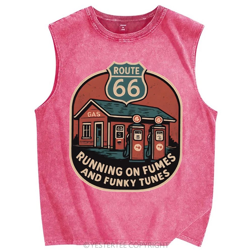 Unisex Printed Washed Tank Top 2607004650