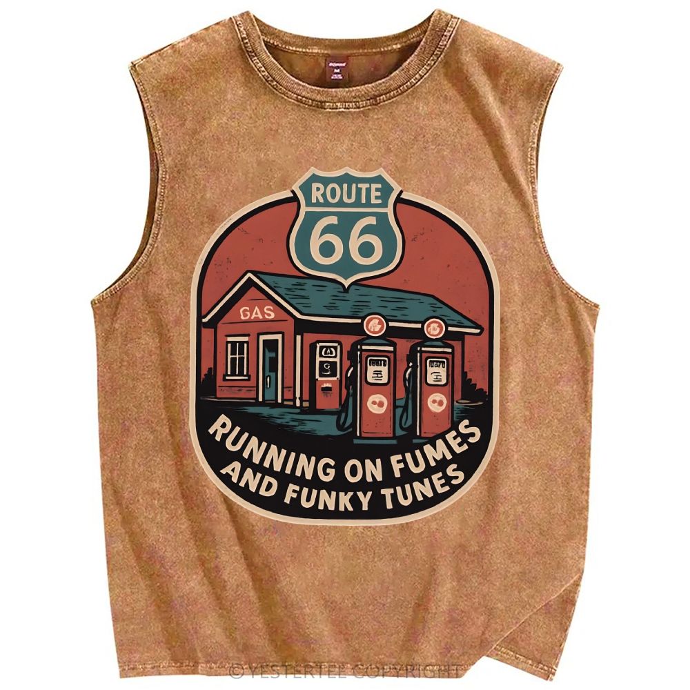 Unisex Printed Washed Tank Top 2607004650