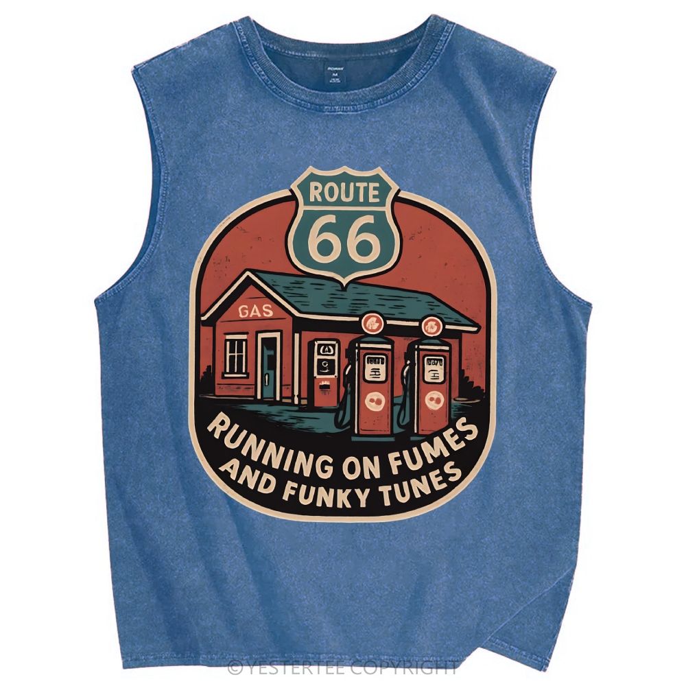 Unisex Printed Washed Tank Top 2607004650