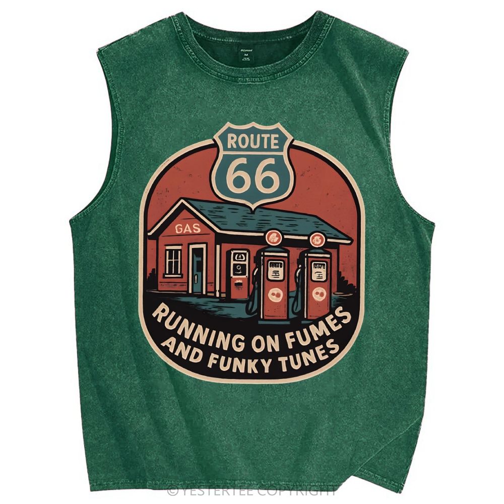 Unisex Printed Washed Tank Top 2607004650