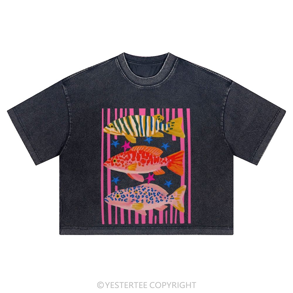 Washed Cropped T-Shirt 2607004665