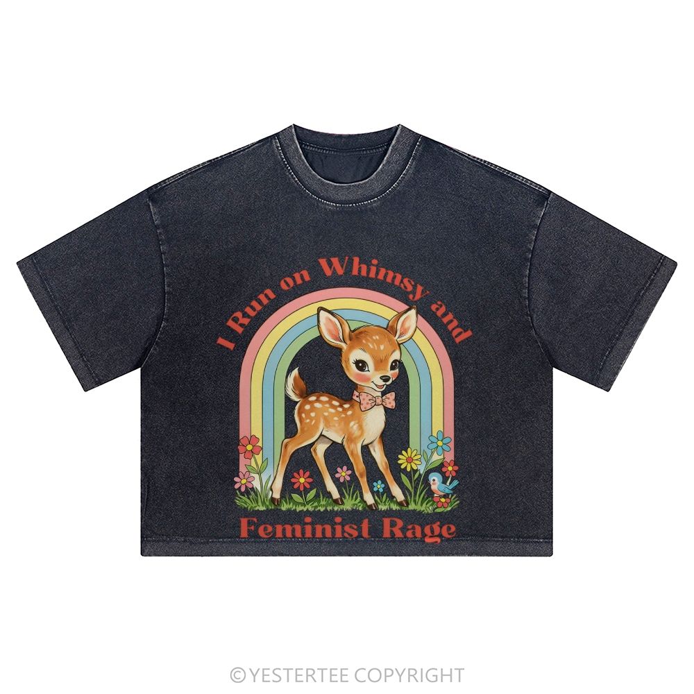 Washed Cropped T-Shirt 2607004666